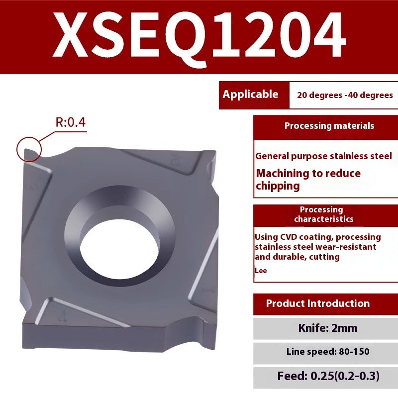 2044-CNC side and face milling cutter head T-slot PT02 indexable cutter head grooving cutter XSEQ12 insert Shandong Denso Pricision Tools Co.,Ltd.